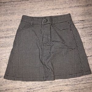 Brandy Melville checkered black and white skirt